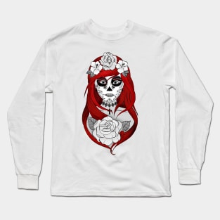 Art et Be - Santa Muerte Red Long Sleeve T-Shirt